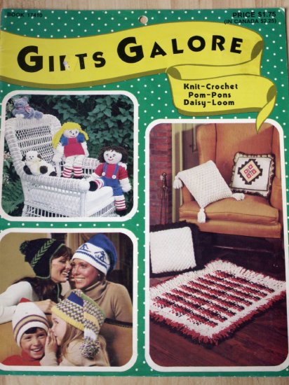 Gifts Galore Knit, Crochet, Daisy Loom Pattern Book 1977 - FREE SHIPPING