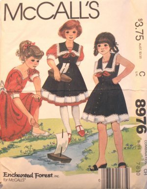 M8976 Girls Sailor Dress 7,8,10 by Enchanted Forest, Inc. Collectors - FREE SHIPPING