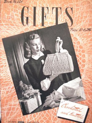 Vintage 1945 GIFTS crocheted & knitted pattern booklet - FREE SHIPPING
