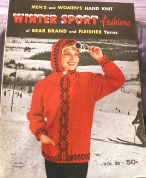 1956 Men's & Women's Hand Knit Winter Sport Fashions GORGEOUS - FREE SHIPPING