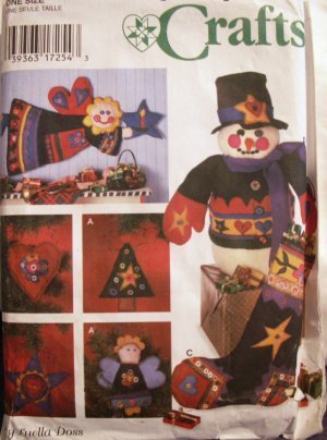 Christmas Ornaments, Angel Wallhanging, Snowman Pattern - FREE SHIPPING