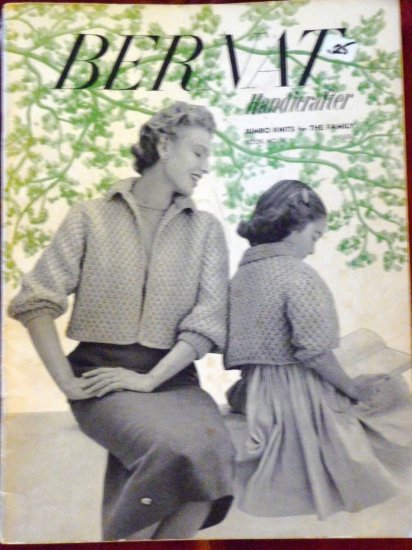 Bernat Book No. 41 Jumbo Knits For The Family 1954 - FREE SHIPPING