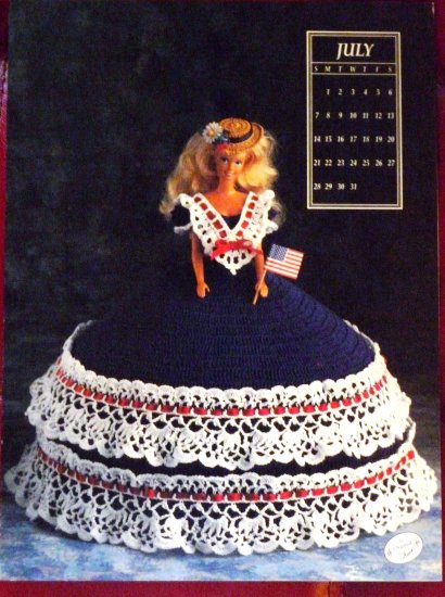 Annie's Calendar Bed Doll Society 1991 Collector's Series July Barbie FREE SHIPPING