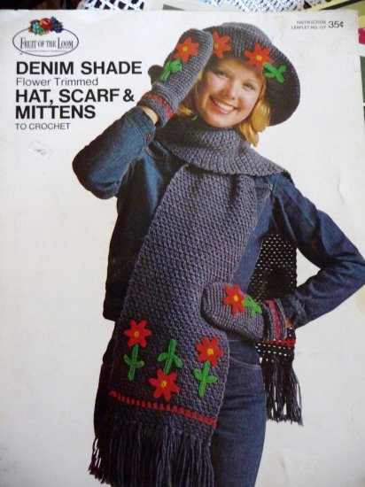 Denim Shade Bulky Sweater To Knit by Fruit of the Loom - FREE SHIPPING