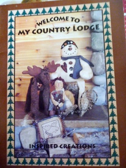Country Lodge Moose Snowman Bear Dolls Pattern Book - FREE SHIPPING
