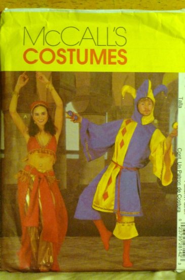 Misses' Belly Dancer & Men's Jester Costume Pattern FREE SHIPPING