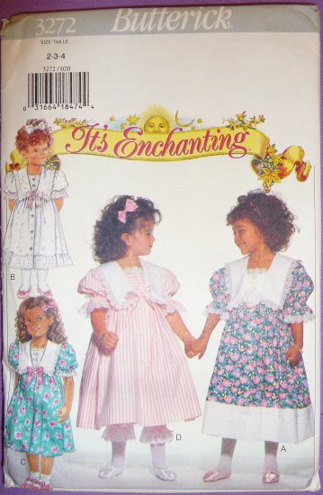 B 3272 Girls Dress & Pantaloons FREE SHIPPING Size 2,3,4 by It's Enchanting Perfect For Easter!