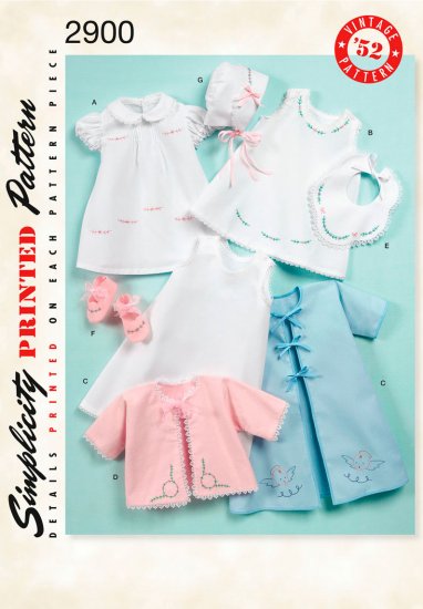 Babies' Layette and Bonnet In Three Sizes - FREE SHIPPING