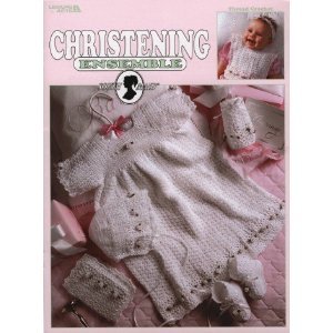 Christening Ensemble Includes Bottle Cover, Pacifer Holder, more. Crochet Pattern - FREE SHIPPING