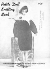 Two Vintage Virgina Lakin 11.5" Doll Knitting Books - FREE SHIPPING