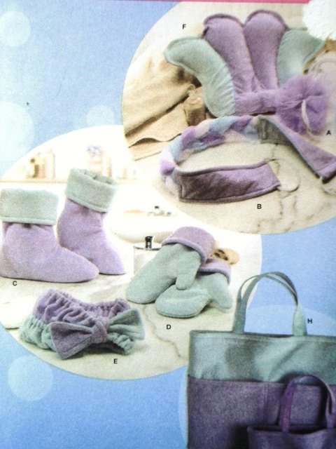 Spa Accessories, Mitts And Boots In Three Sizes Pattern S 4495 - FREE SHIPPING
