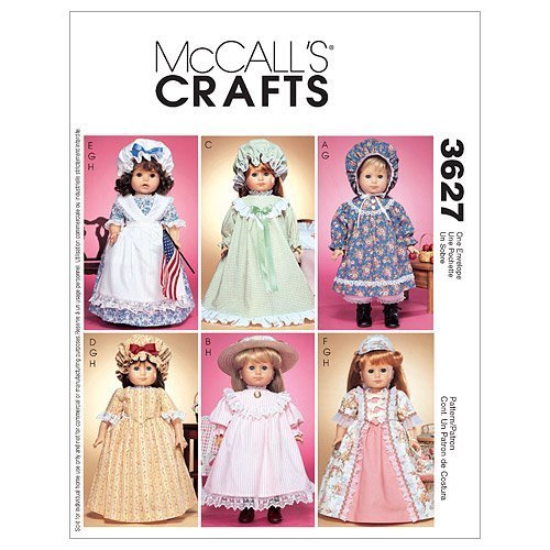 Colonial, Prarie Outfit Pattern for 18 inch Doll M 3627 - FREE SHIPPING