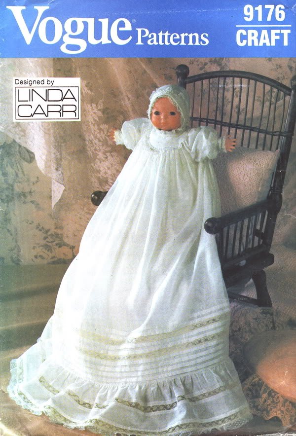 Vogue 614 Doll Christening Dress & Accessories Pattern - FREE SHIPPING