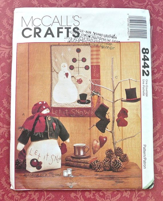 Snowman Wall Quilt and Ornaments Pattern - FREE SHIPPING