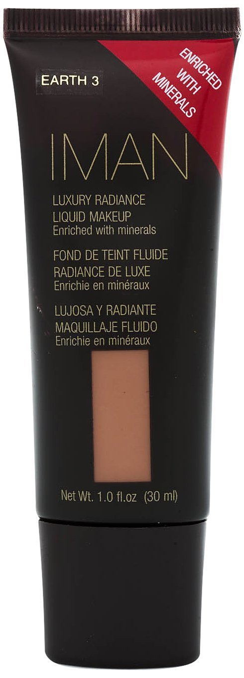 IMAN Luxury Radiance Liquid Makeup, Earth 3, 1 fl oz