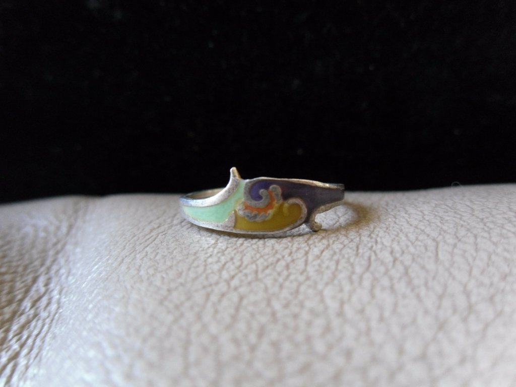 Vintage Silver Multicolored Cloud Ring 2 (size 6)