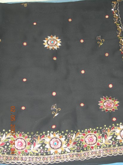 black laser chiffon BB11