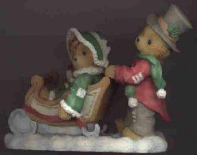 Cherished Teddies Figurine 1996 ~ Walking In A Winter Wonderland