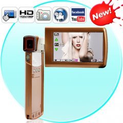 GaGa Super Slim 1080P Video Camera with 3.0 Inch Touchscreen (Go Viral)