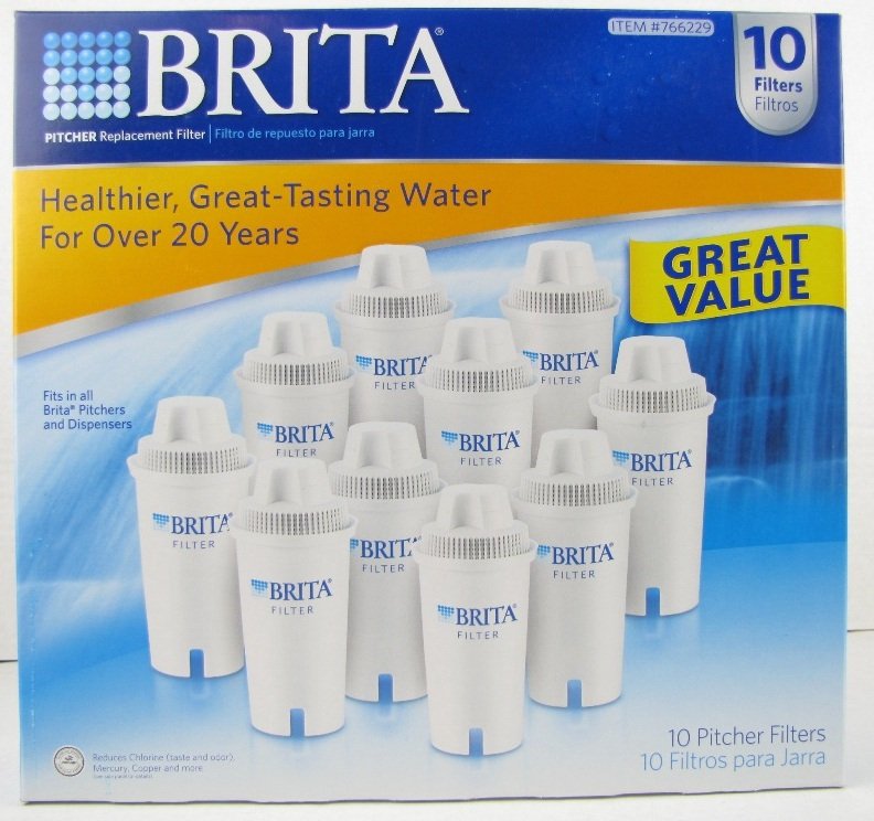 Brita Water Pitcher Replacement Filter 10 Pack