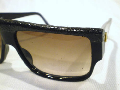 Vintage EMMANUELLE KHANH EK SUNGLASSES BLACK SNAKE SKIN