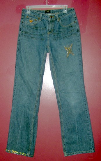 Hand Embellished Jeans - GAP 6 Boot Cut