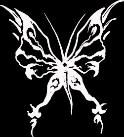 (BTR 7) 6" white vinyl Butterfly die cut window laptop decal sticker.