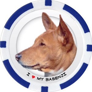 BASENJI DOG BREED Poker Chips (11.5g) Sold in Packs of 10