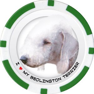 BEDLINGTON TERRIER DOG BREED Poker Chips (11.5g) Sold in Packs of 10