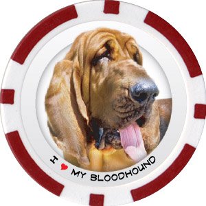 BLOODHOUND DOG BREED Poker Chips (11.5g) Sold in Packs of 10