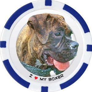 BOXER DOG BREED Poker Chips (11.5g) Sold in Packs of 10