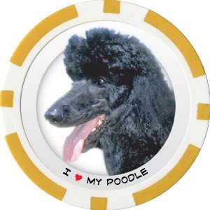 POODLE DOG BREED Poker Chips (11.5g) Sold in Packs of 10