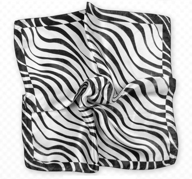 (2S11-SS001-BEI) Scarf/ Small scarf/ Small Square Scarf/ Lady small scarf - White & Brown