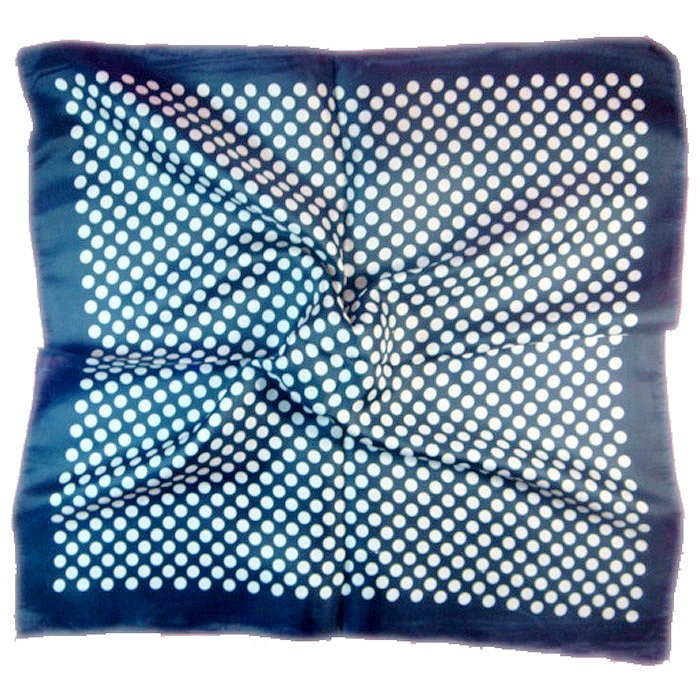 (2S11-SS001-BLK& WHT) Scarf/ Small scarf/ Small Square Scarf/ Lady small scarf - Black & White Dots