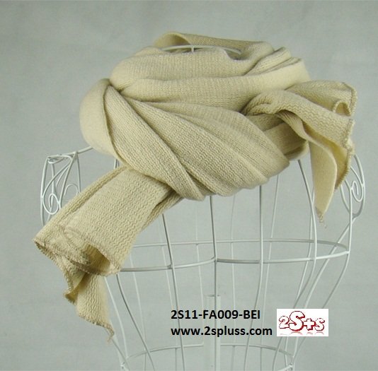 (2S11-FS009-BEI) Unisex Super Long fashion scarf 200cm*60cm in Beige colour