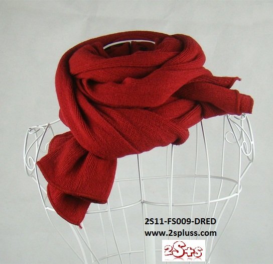 (2S11-FS009-DRED) Unisex Super Long fashion scarf 200cm*60cm in Dark Red colour