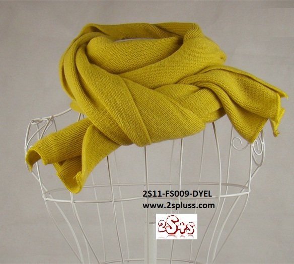 (2S11-FS009-DYEL) Unisex Super Long fashion scarf 200cm*60cm in Dark Yellow colour