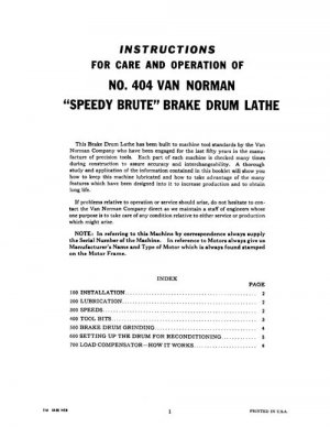 van norman manual