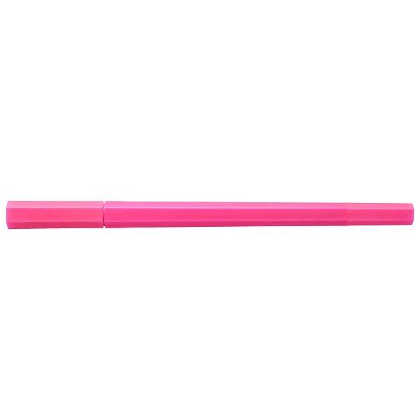 MUJI Japan Double Ended Hybrid Pen HEXAGONAL - Neon Pink