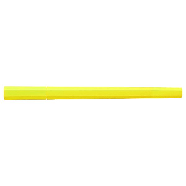 MUJI Japan Double Ended Hybrid Pen HEXAGONAL - Neon Yellow