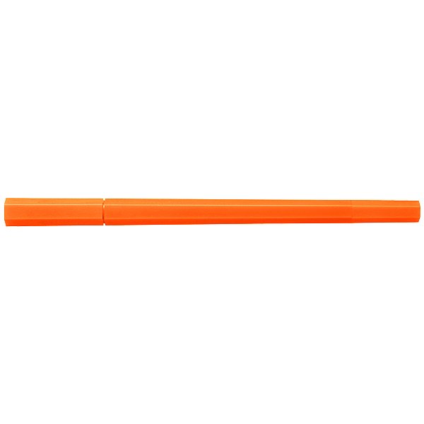 MUJI Japan Double Ended Hybrid Pen HEXAGONAL - Neon Orange