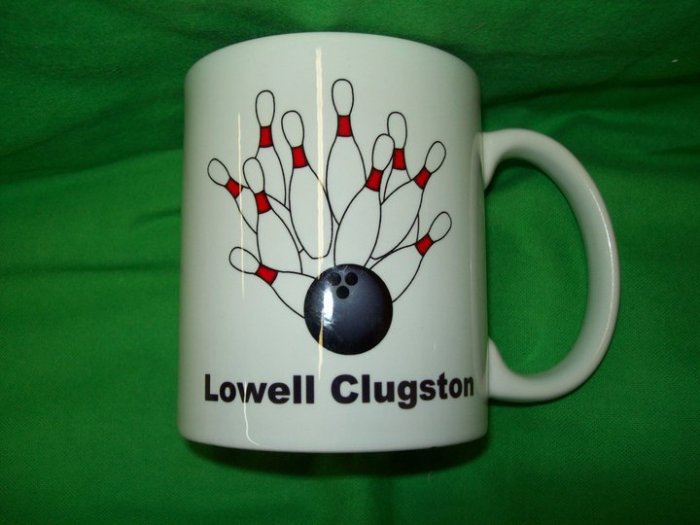 Personalized Bowling coffee mug, perfect game