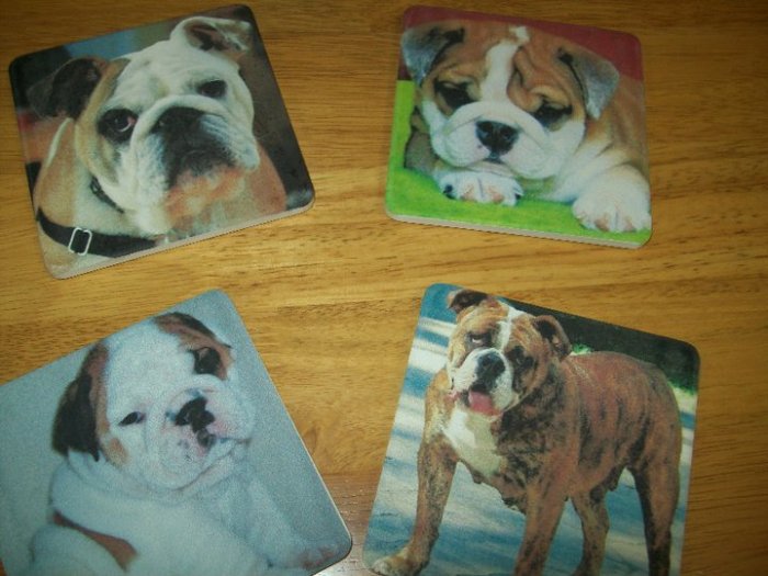 Ceramic sandstone coaster set, personalized, photo