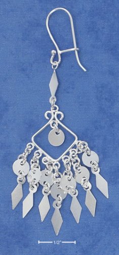 STERLING SILVER FANCY SCROLLED WIRE BALI DANGLES