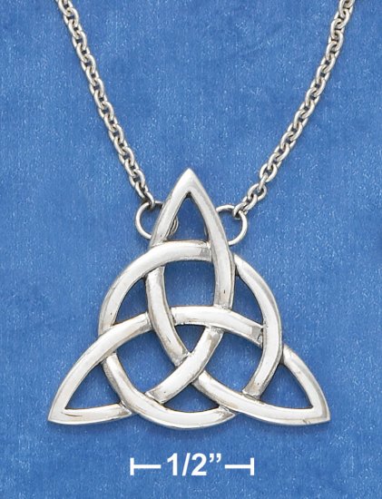 SILVER 18" ANTIQUED TRIANGLE CELTIC CABLE CHAIN NECKLACE
