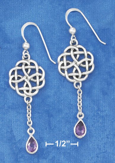 STERLING SILVER CELTIC ROUND STAR EARRINGS