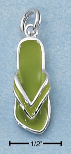GREEN ENAMEL SANDAL W/ GREEN ENAMEL STRAP