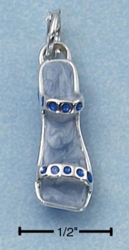 3D LIGHT BLUE & BRIGHT BLUE SUMMER SANDAL CHARM