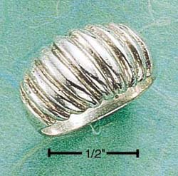 STERLING SILVER LARGE SHRIMP RING