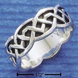 STERLING SILVER CELTIC FANCY DESIGNER UNISEX BAND